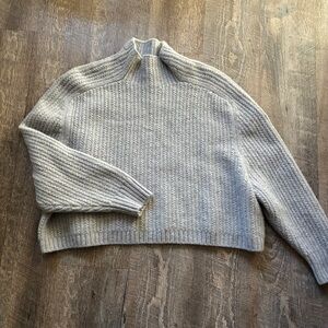 Madewell Merino Wool  Mock Neck Sweater Size XLarge Gray